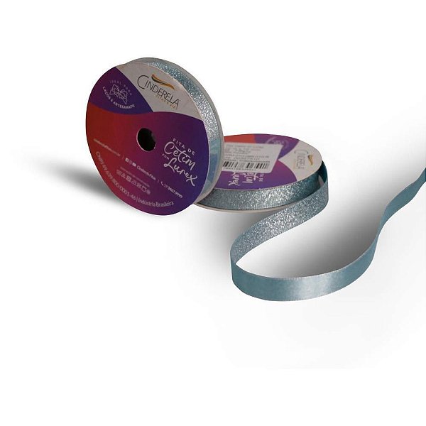Fita de Cetim 10MM 10M Lurex Tiffany