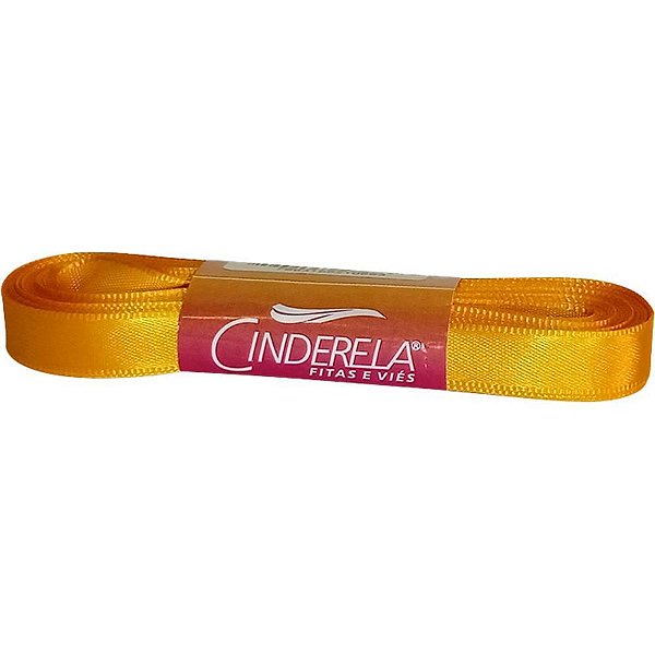 Fita de Cetim 10MM 10M Amarelo Ouro