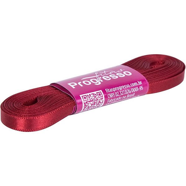 Fita de Cetim 7MM X 10M Vinho 389