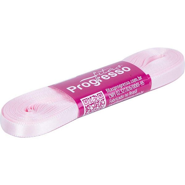 Fita de Cetim 07MM 10M Rosa Claro 206