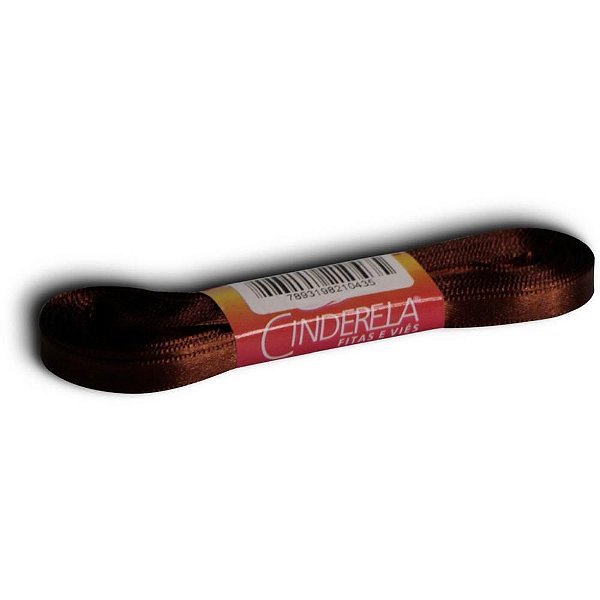Fita de Cetim 07MM 10M Marrom