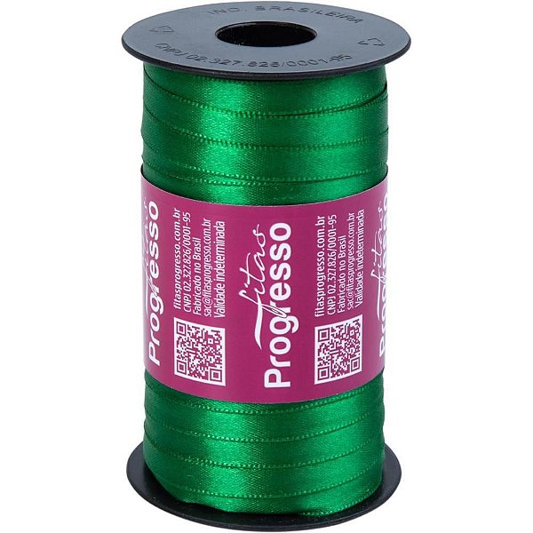 Fita de Cetim 07MM 100M Verde Bandeira 1