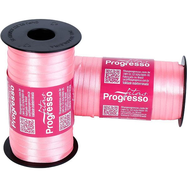 Fita de Cetim 07MM 100M Rosa Petala 009