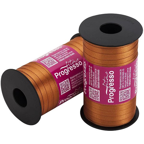 Fita de Cetim 07MM 100M Caramelo