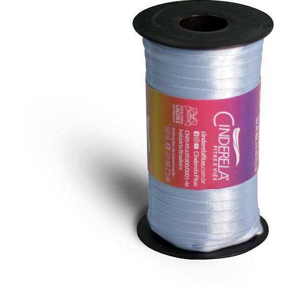 Fita de Cetim 07MM 100M Azul Claro