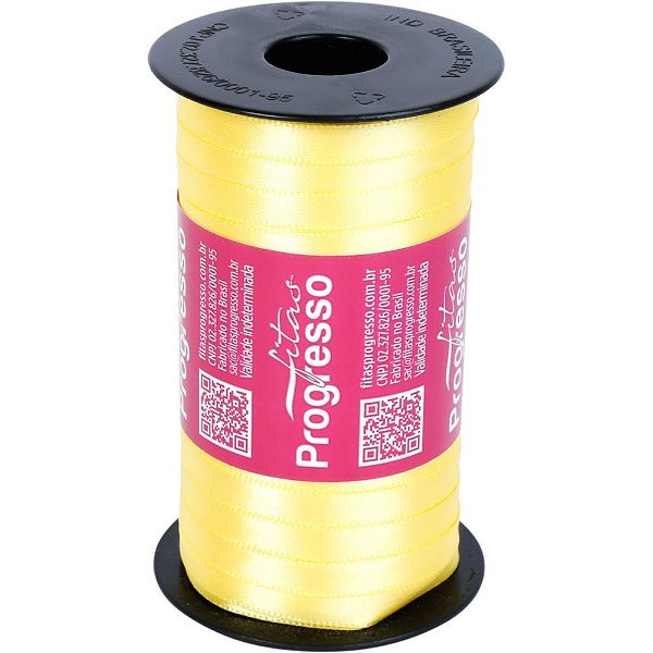 Fita de Cetim 07MM 100M Amarelo Canario