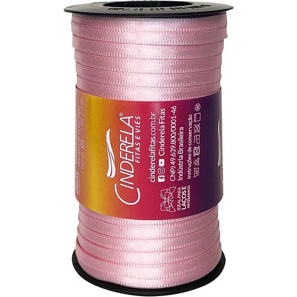 Fita de Cetim 04MM 100 Rosa