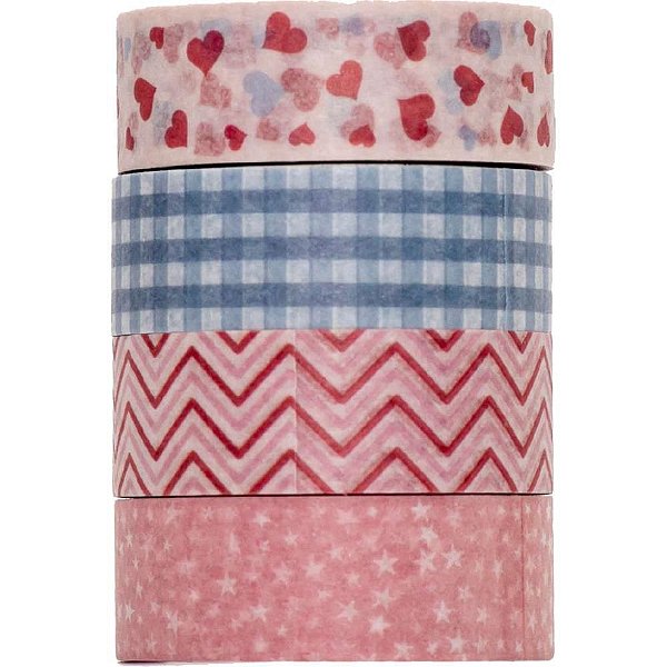 Fita Adesiva Decorada Washi Tapes 15X5 HAND CRAFT BLCOM 04