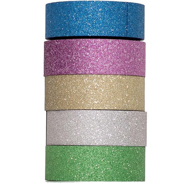 Fita Adesiva Decorada Washi Tapes 15X5 Glíter BLCOM 05