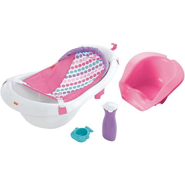 Fisher Price BABY Gear Banheira Deluxe 4 em 1 Rosa