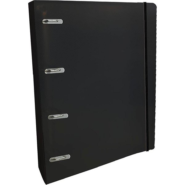 Fichário de PVC ALL BLACK Completo com Elástico