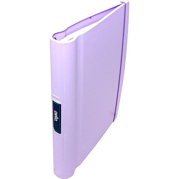 Fichário de PVC 4 Argolas Lilás Pastel + Estojo