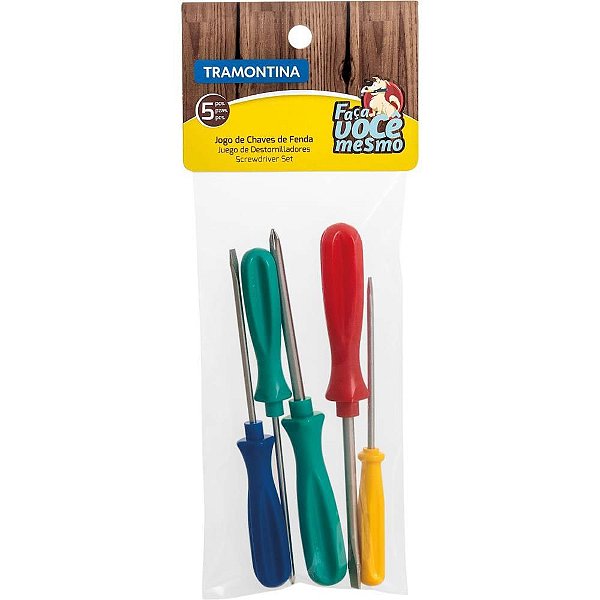 Ferramenta Manual Jogo com 5 Chaves de Fenda Tramontina