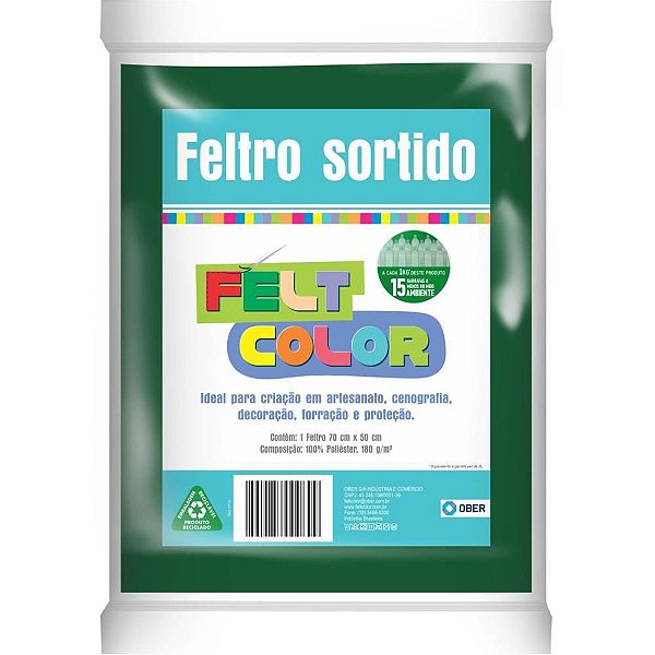 Feltro 70X50CM 180G VD Bandeira