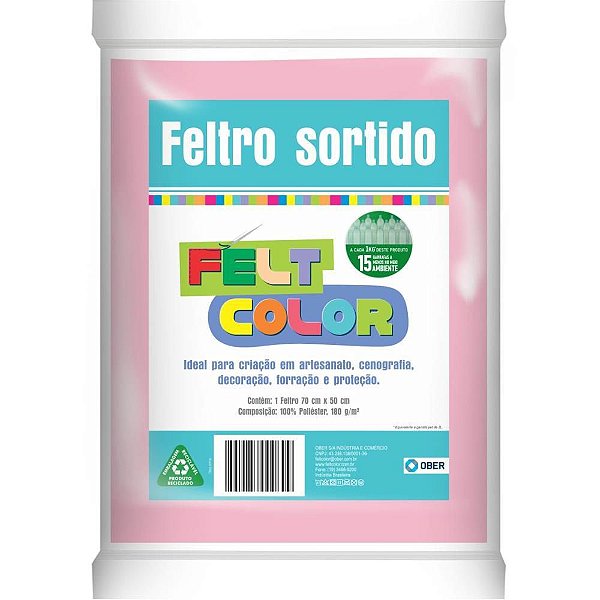 Feltro 70X50CM 180G Rosa Tropical