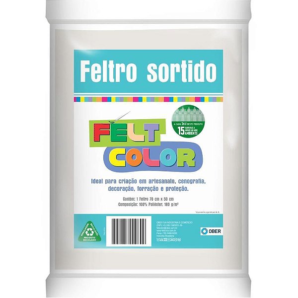 Feltro 70X50CM 180G Branco