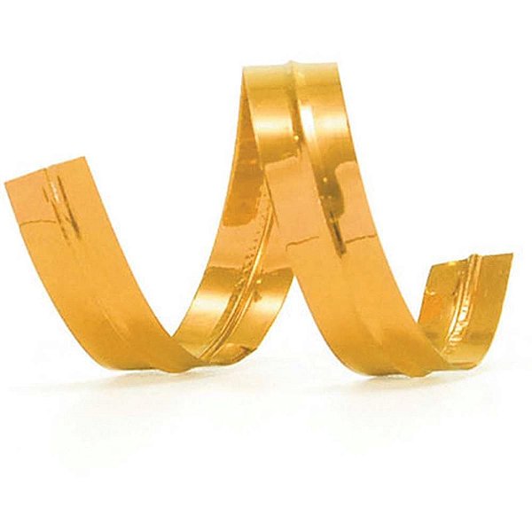 Fecho Metálico Dourado 7MM X 30CM - Pacote com 100