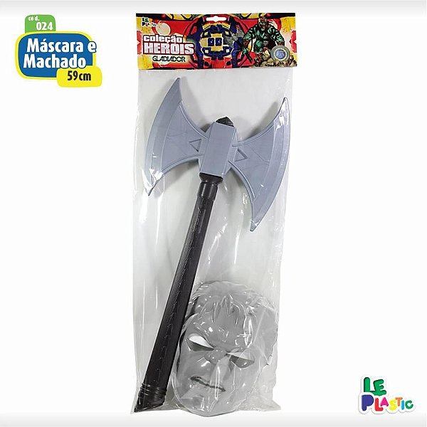 Fantasia Acessório Machado com Máscara Gladiador 59CM
