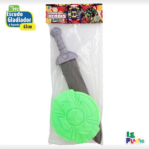 Fantasia Acessório Escudo Gladiador com Espada 62CM