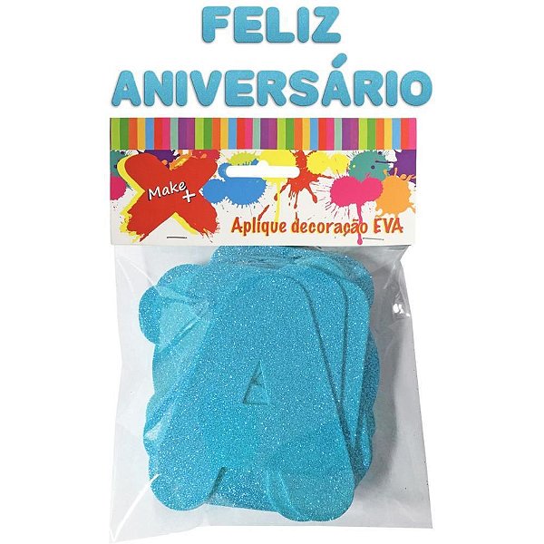 Faixa Decorativa Feliz ANIV Glíter AZNEON12CM