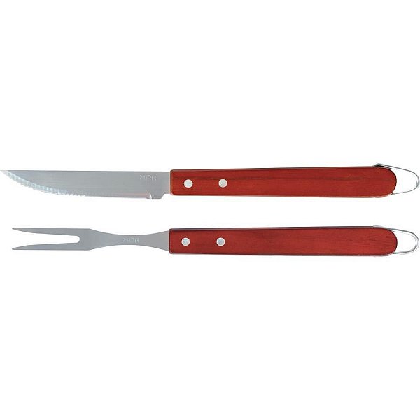 Kit Faca e Garfo Trinchante para Churrasco