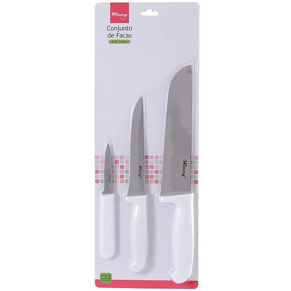 Conjunto de Facas ASTRA INOX 3 Peças