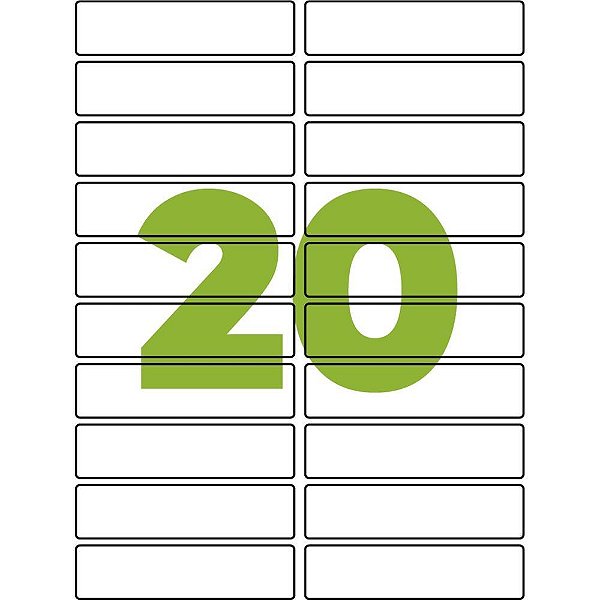 Etiqueta Carta 6181 100 Folhas 25,4 X 101,6 MM Caixa com 2000