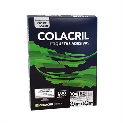 Etiqueta Carta 25,4X66,7MM 100 Folhas PCT com 3000