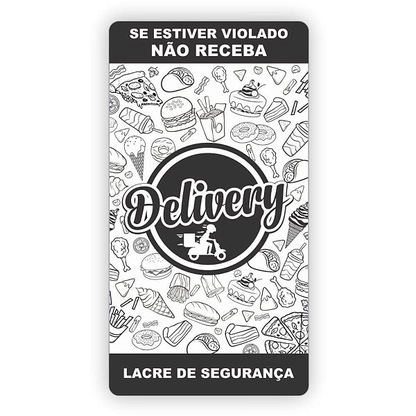 Etiqueta Adesiva Delivery Lacre de Segurança 75X40MM - Rolo com 1000 Unidades