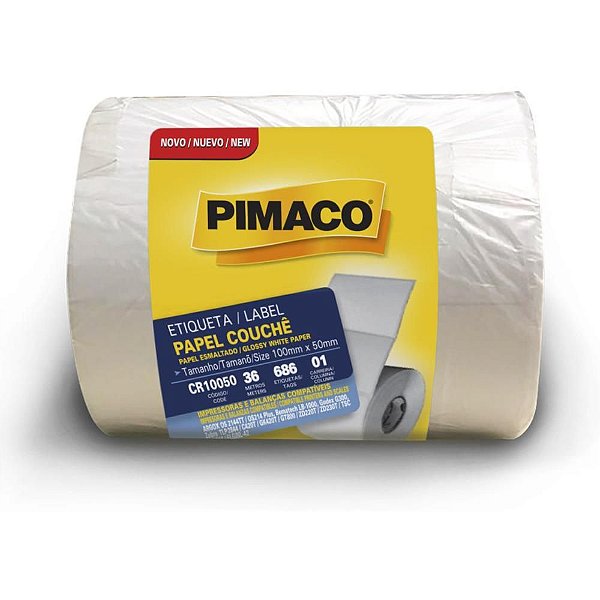 Etiqueta Adesiva Couchê 100MM X 50MM com 686 Unidades