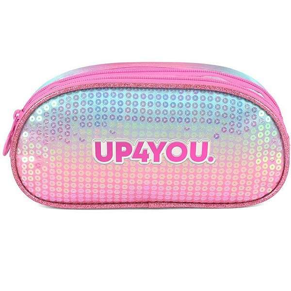 Estojo Tecido UP4YOU ARCO IRIS GD 2ZÍPERES R