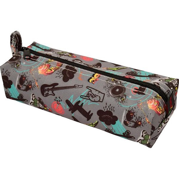 Estojo de Tecido HIP HOP Grande Sortido - Pacote com 4 Unidades