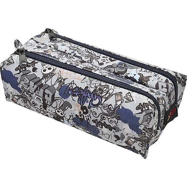 Estojo Tecido HIP HOP Duplo Sortido - Pacote com 04