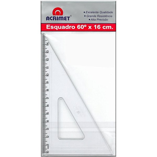 Esquadro Poliestireno 60 Graus 16CM