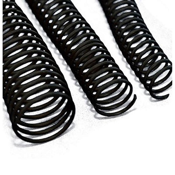 Espiral para Caderno 20MM Preto com 80 Unidades - para 120 Folhas