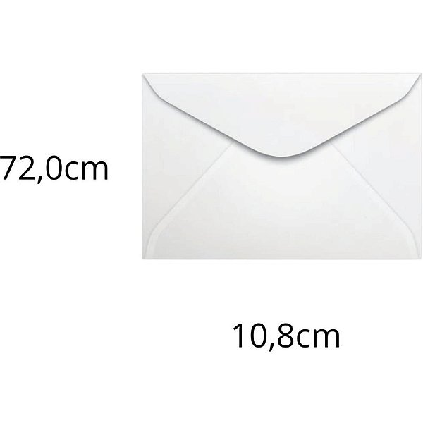 Envelope Visita 72X108MM 63G Branco – Caixa com 500 Unidades