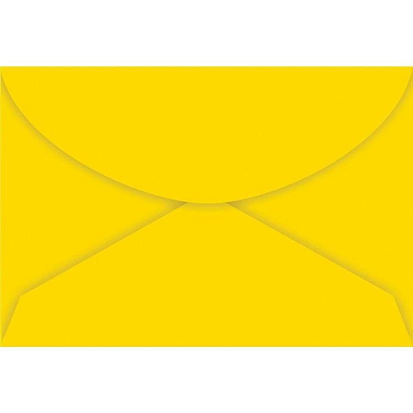 Envelope para Cartão de Visita Colorido Amarelo Color PLUS 80G - Caixa com 100