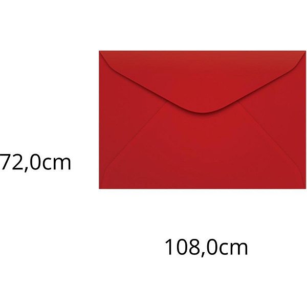 Envelope Visita Colorido 72X108 Vermelho Toquio 80G – Pacote com 100 Unidades