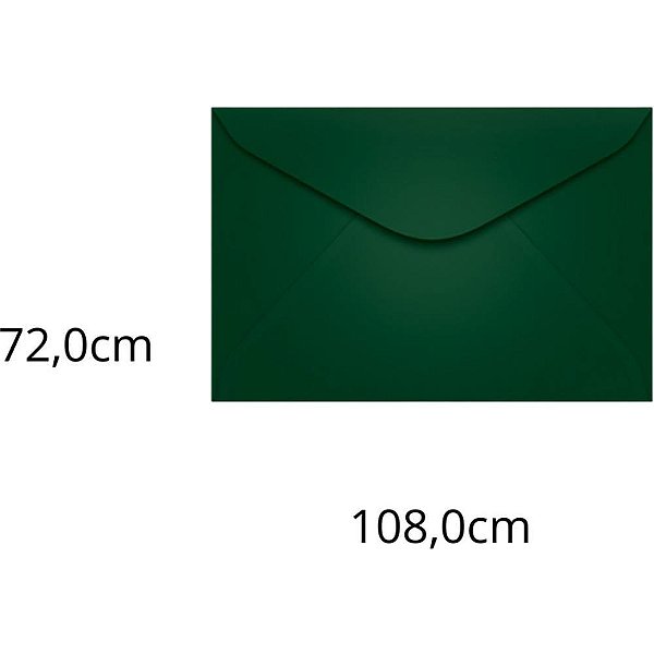 Envelope Visita Colorido 72X108 MM Verde Escuro Brasil 80G - Pacote com 100