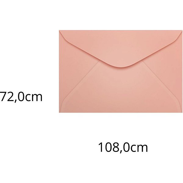 Envelope Visita Colorido 72X108 Rosa Claro Fidji 80G Pacote com 100 Unidades