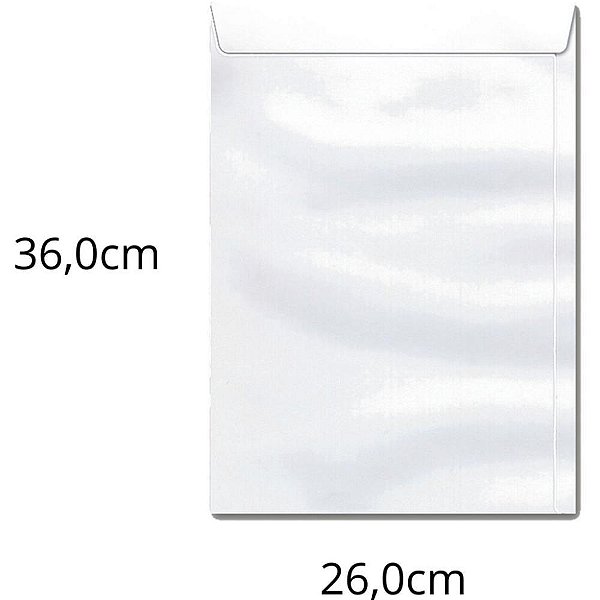 Envelope Saco Branco 260X360MM 90G Ofício 36 Caixa com 250