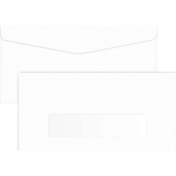 Envelope Ofício 114X229 75G Branco com Janela CX com 1000
