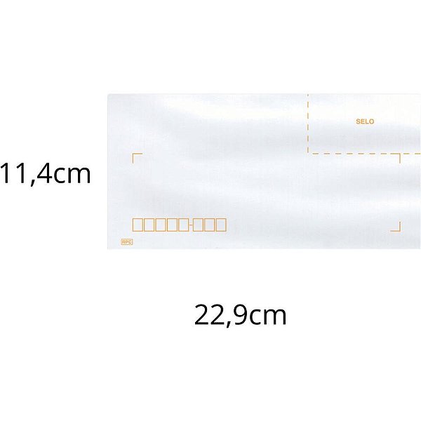 Envelope Ofício 114X229MM 63G Branco com RPC - Caixa com 1000 Unidades