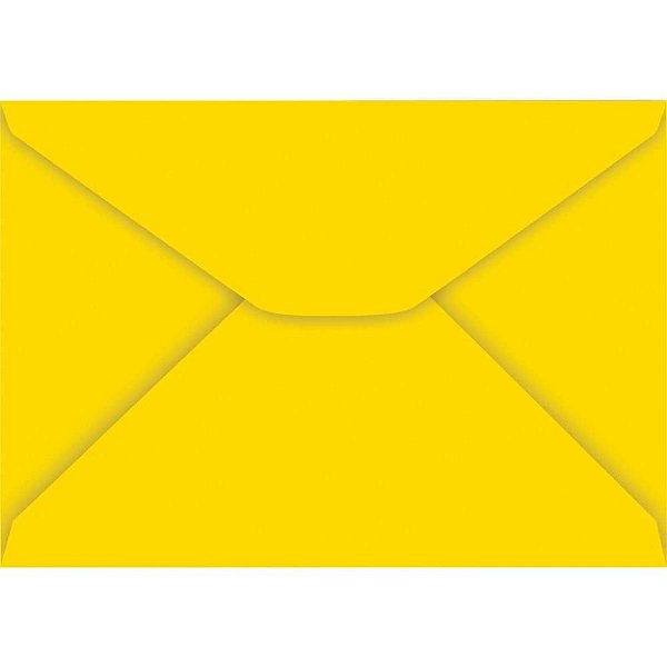 Envelope Carta Colorido 114X162MM Amarelo 85G – Caixa com 100 Unidades