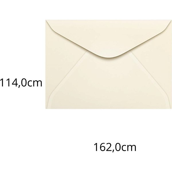 Envelope Carta Colorido 114X162MM Creme Marfim 80G - Pacote com 100 Unidades