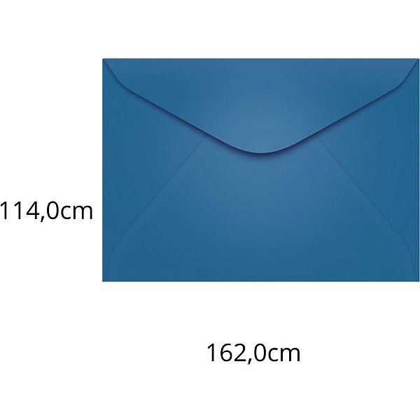 Envelope Carta Colorido 114X162MM Azul Royal Grécia 80G - Pacote com 100 Unidades