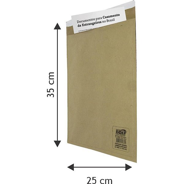 Envelope Bolha Postbolha Papel KRAFT N°8 25X35CM Pacote com 5