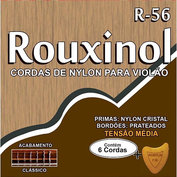 Encordoamento para Violão NYLON Rouxinol R56 CRISTAL/PRATEADO