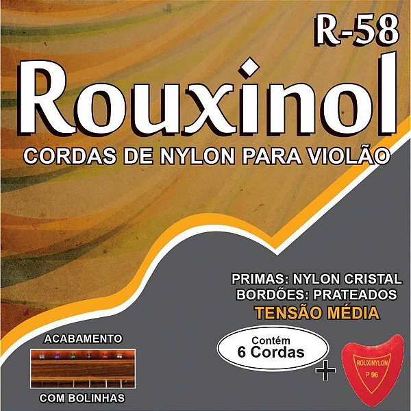 Encordoamento para Violão NYLON CRISTAL/PRATEADO com Bolinha
