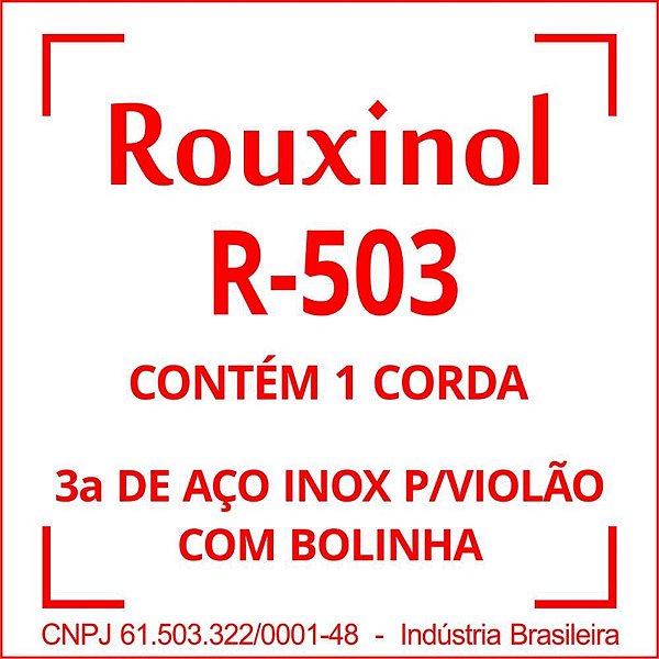 Encordoamento AÇO Encapada 3SOL (R50) com BOL PCT com 12